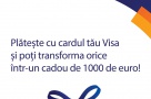 Plăţile cu cardul Visa aduc premii de 1.000 euro zilnic în perioada sărbătorilor de iarnă